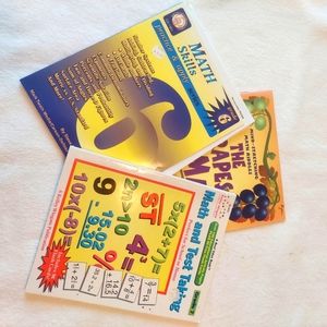 Math books set of 3 grade 6 And 7  Answers In Back Of Book